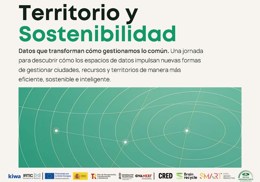 «Territorio y Sostenibilidad» mostrará el 28 de mayo en la ETSE-UV cómo los espacios de datos ayudan a gestionar territorios y recursos de manera inteligente.