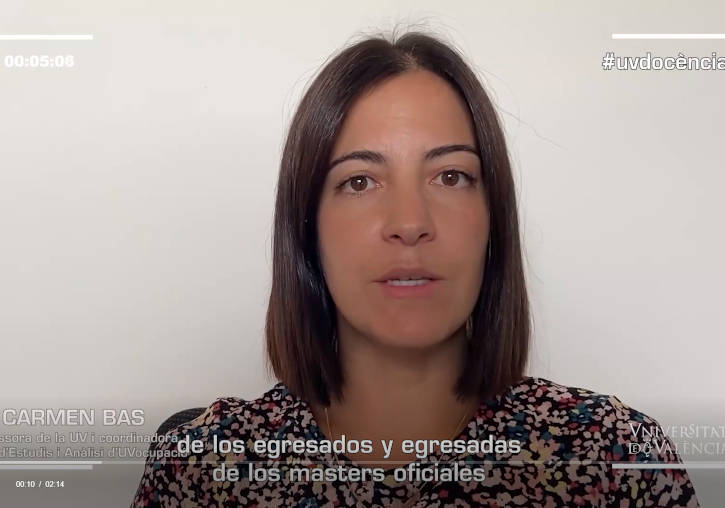 La professora María del Carmen Bas, coordinadora d'Estudis i Anàlisis d'UVocupació.