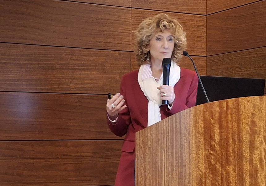 Silvia Barona during her speech