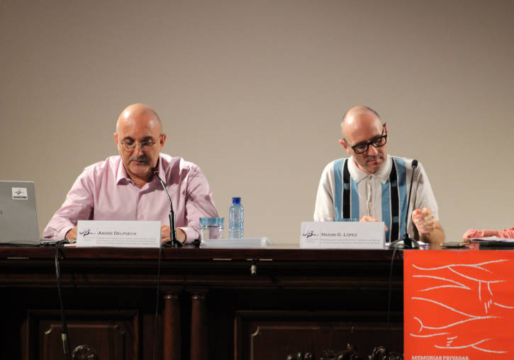 André Delpuech (esquerra) i el professor Hasan G. López.