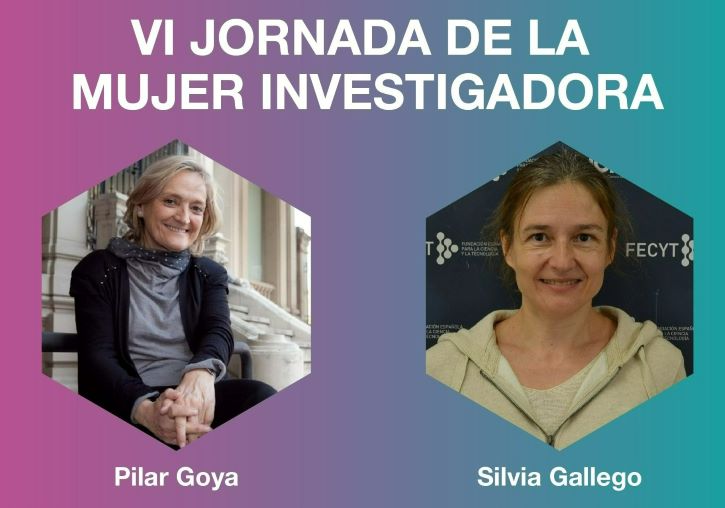 The speakers Pilar Goya and Silvia Gallego