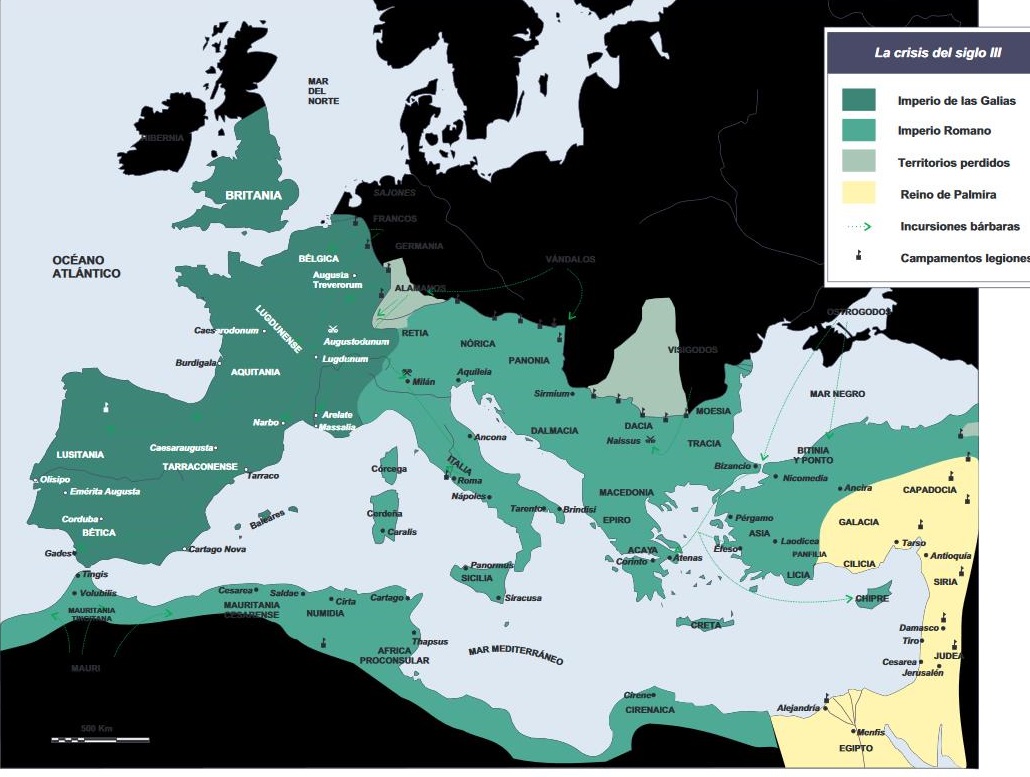 Mapa del baix imperi romà