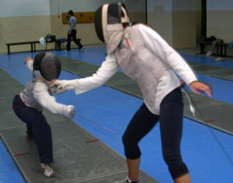 Fencing at University.