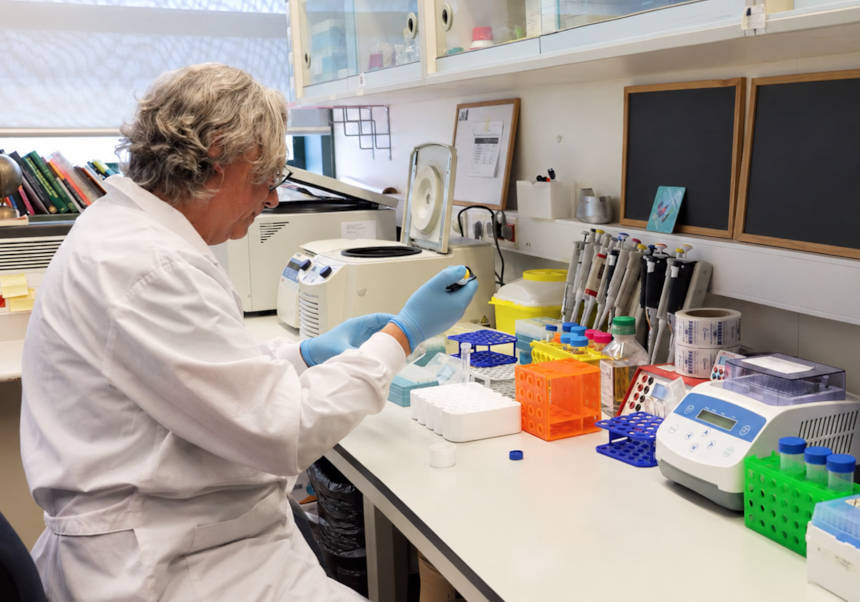 Francisco Dasí, al seu laboratori a la UV.