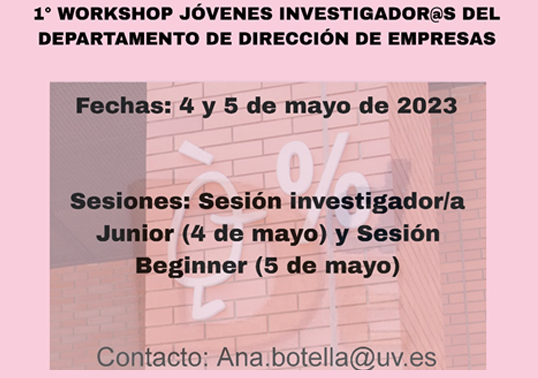 1r Workshop per a joves investigadors/es del Departament de Direcció d'Empreses