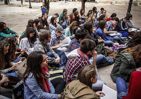 Archive image of students of the University