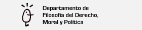 Banner del departamento de filosofía del derecho, moral y política