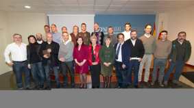 El grupo de asistentes al homenaje
