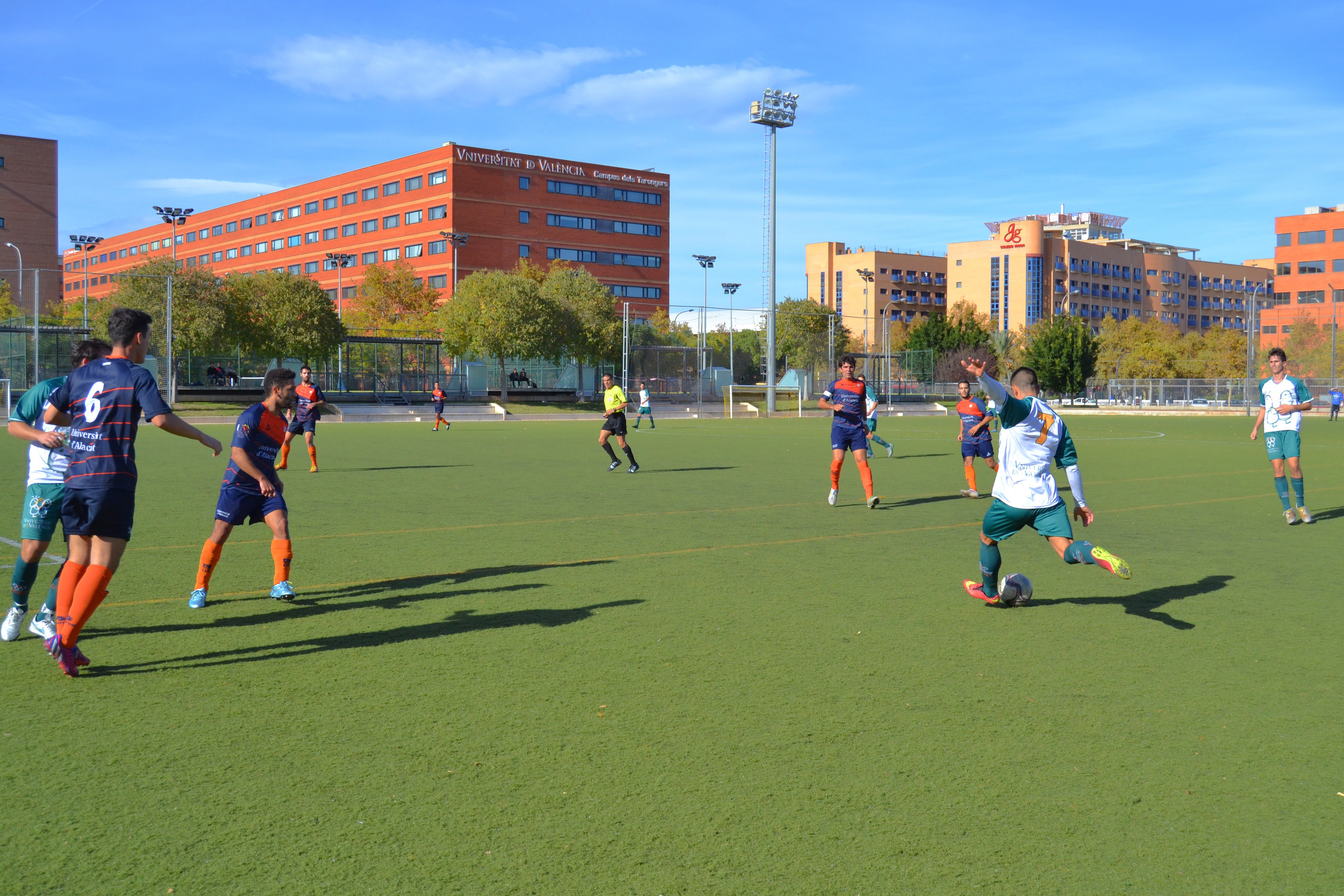 La selección de fútbol masculino durante el encuentro
