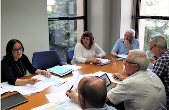 Reunió del grup que ha desenvolupat el projecte per a l’aprofitament d’aigües residuals en zones amb dèficit hídric