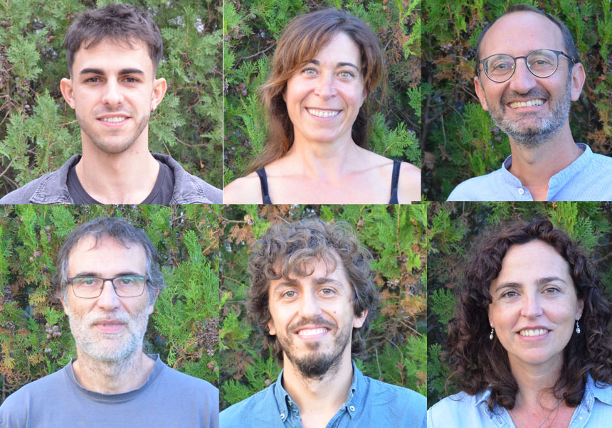 (From left to right). Top: José María Tárraga, Eva Sevillano and Gustau Camps-Valls. Bottom: Jordi Muñoz, Michele Ronco and Maria Piles.