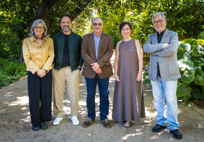 D'esquerra a dreta: María José Lorente, Jaume Pellicer, Francisco J.M. Mojica, Alba Sánchez i Juli Peretó.