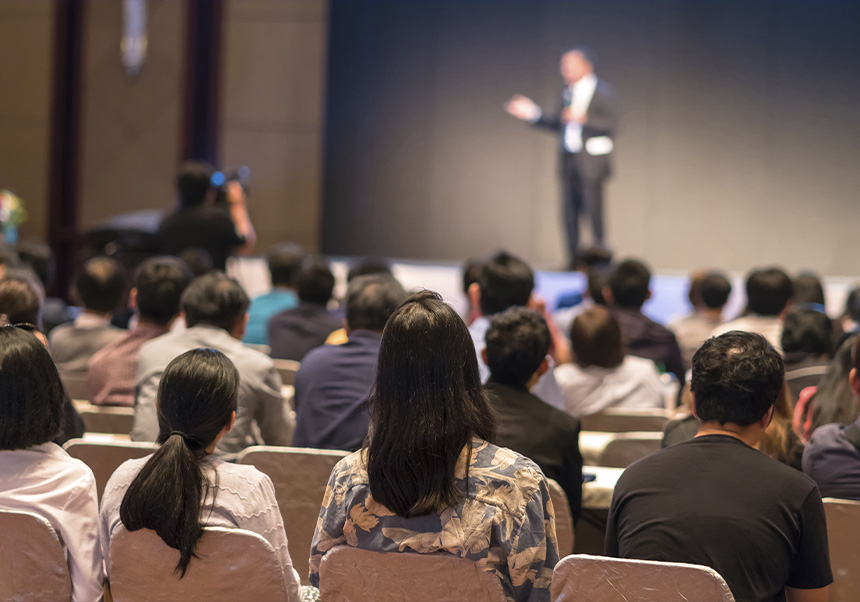 People at a conference