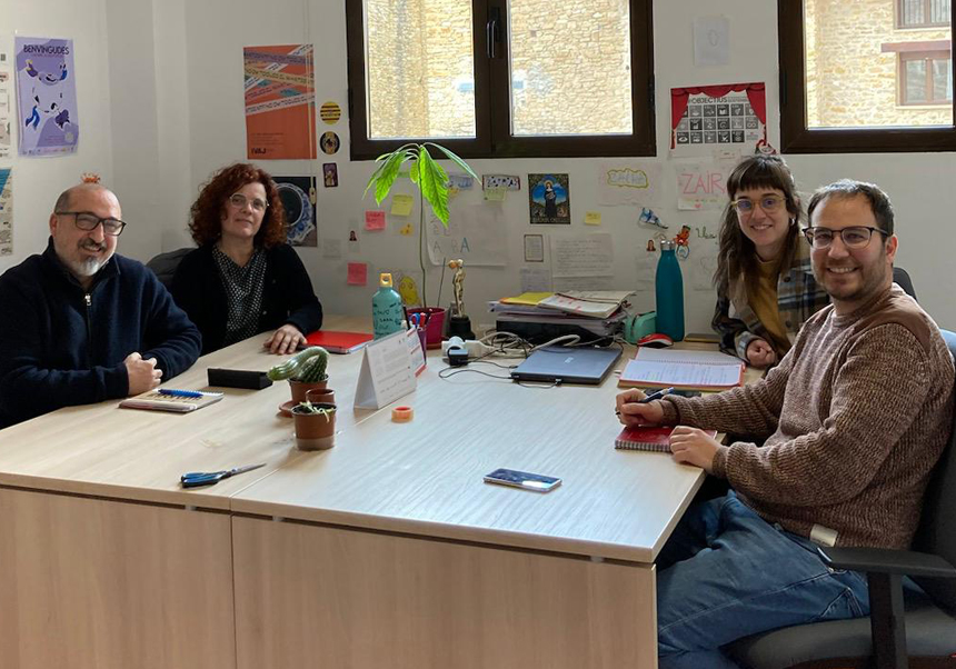D'esquerra a dreta: Salvador Avià, Paz Viguer, Èlia Calvo i Ivan Guimerà.