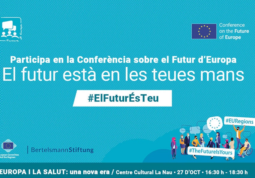 Cartel de la conferencia 'Europa y la Salud: una nueva era'.