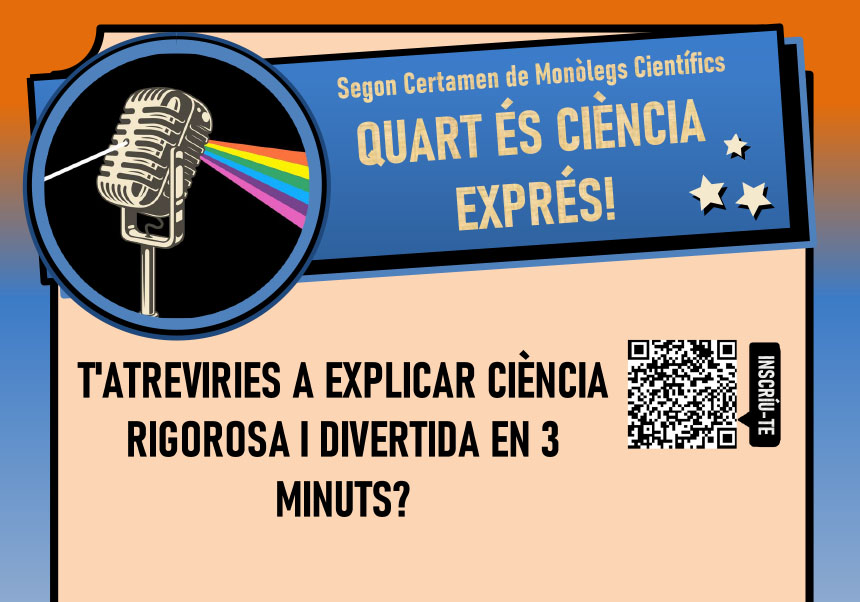 Cartell del certamen de Quart és Ciència Exprés.