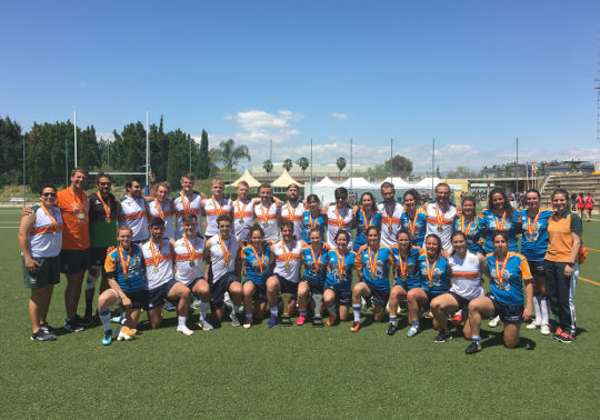 Las selecciones de rugby de la Universitat de València.