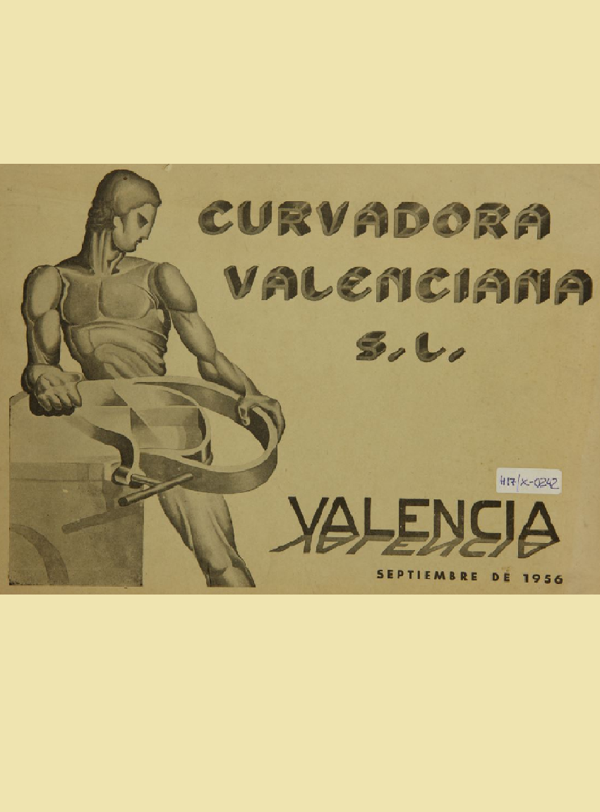 Catàleg Curvadora valenciana s.l. 1956