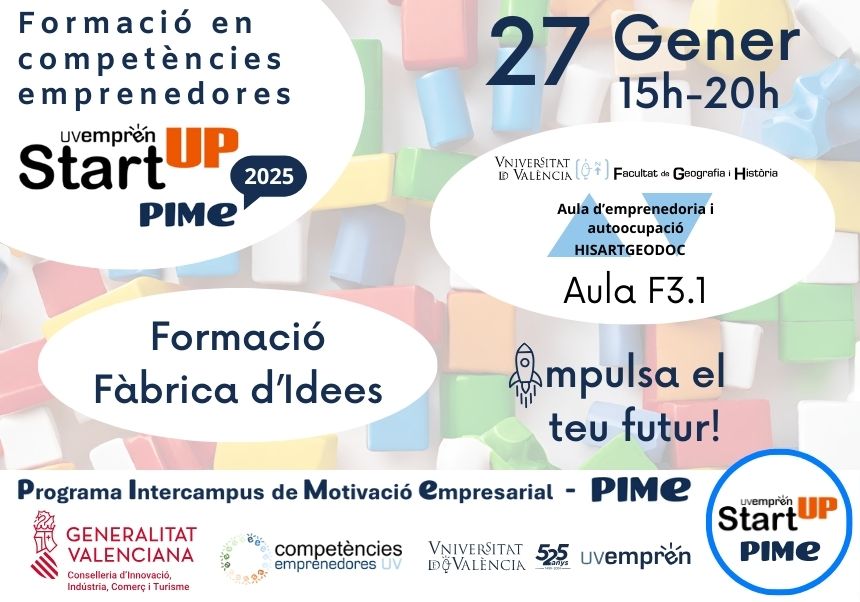 Participa en la “Fàbrica d'Idees” per a generar la teua idea de negoci