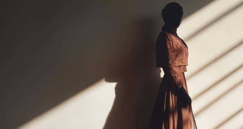 A woman in profile