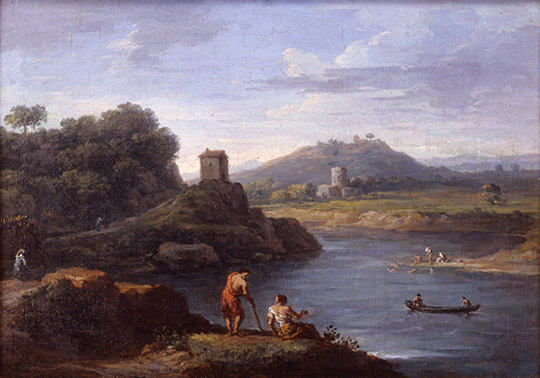 Jan Frans van Bloemen, Vista del Tíber en Acqua Acetosa, ca. 1741. Museu de Belles Arts de València