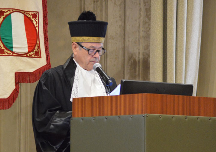 José Mª Peiró, during his speech.