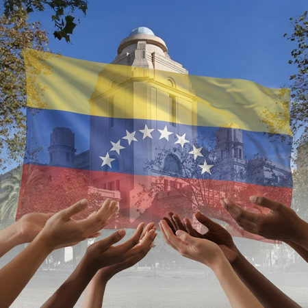 Rectorat amb la bandera de Veneçuela