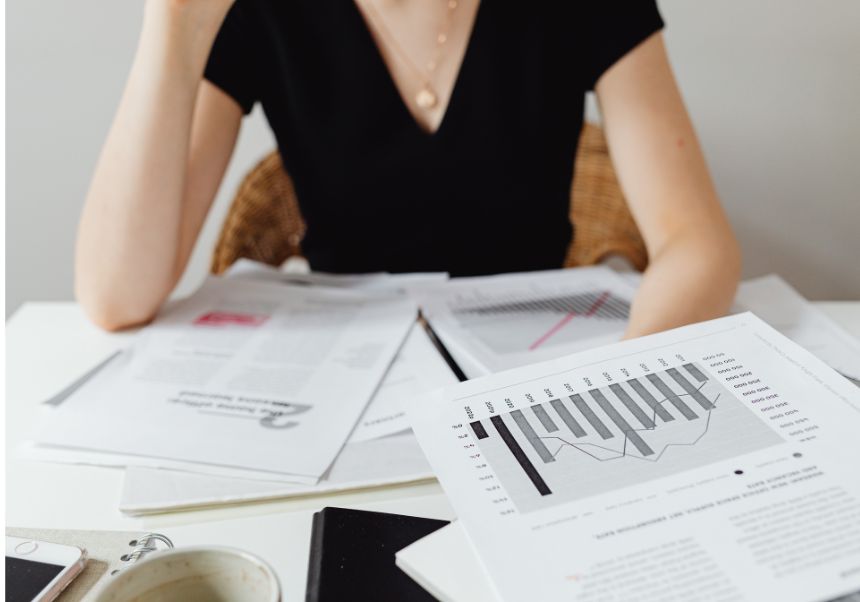 Woman with documents