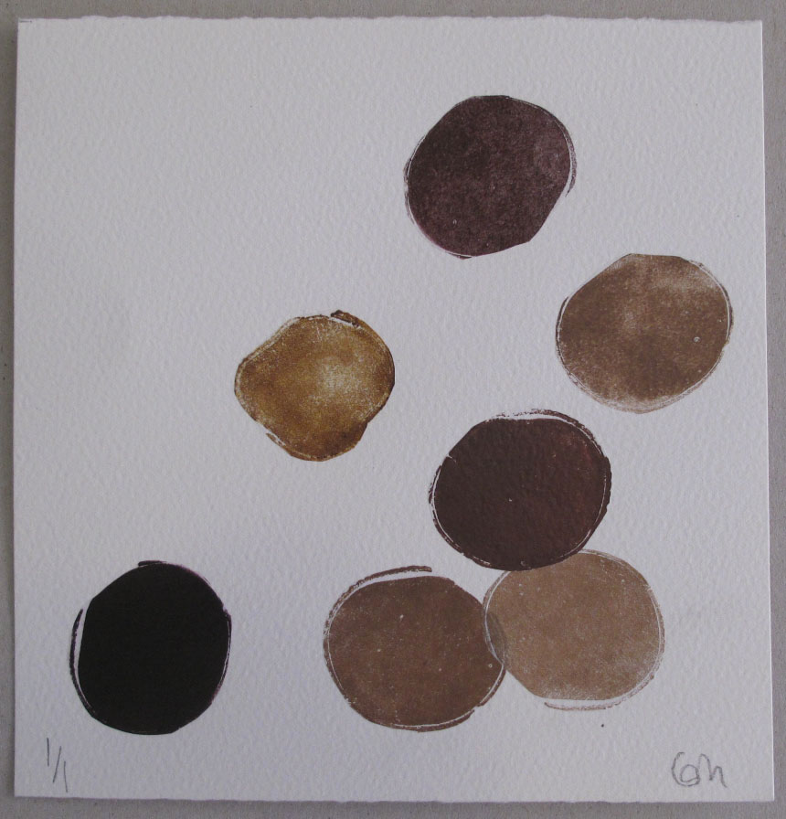 S/T Xilografia sobre troncos de madera y collage. Papel Velin Michel 240 grs. 18 x 18 cms