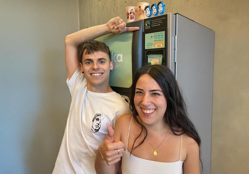 UV students in a coffee machine