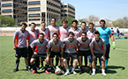 Intensa final de la competición interna de fútbol 7 masculino