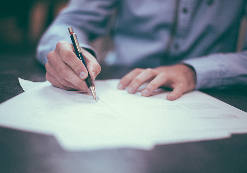 Student filling forms