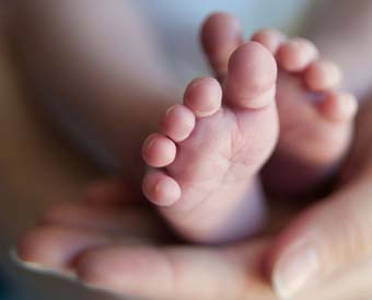 Old image of a newborn.