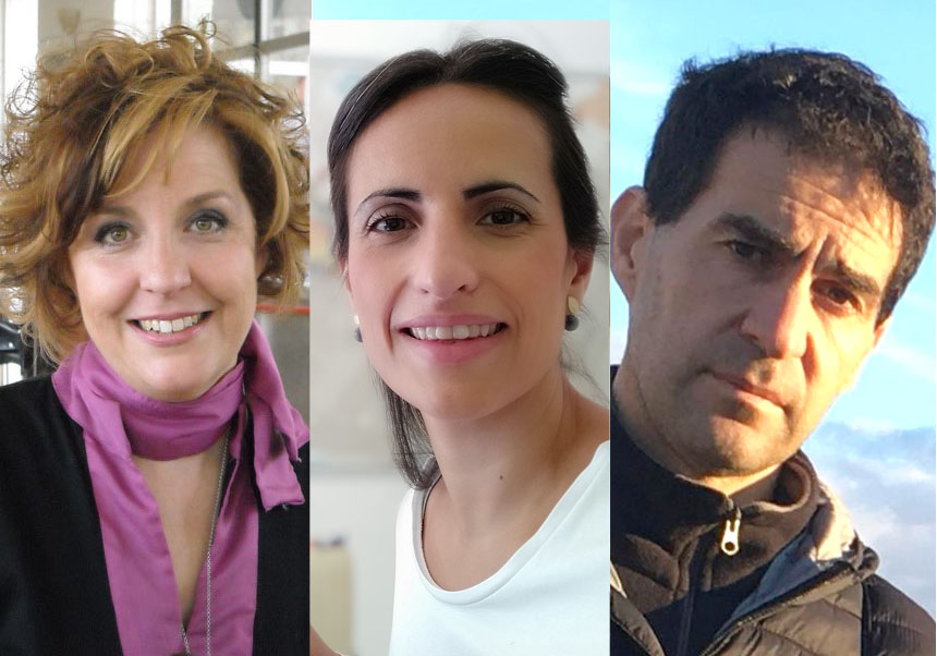 (From left to right). Ana Polache, Miguel Ángel Serrano and Lucía Hipólito.