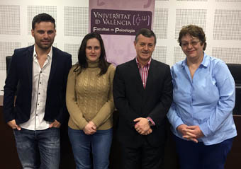 From left to right: The researcher team formed by Marta Llorca-Pellicer, Beatriz Rabasa, Pedro R. Gil-Monte y Hugo Figueiredo-Ferraz.