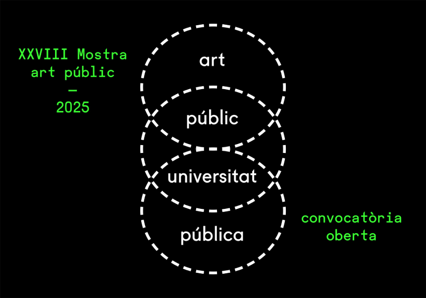 Cartell de la XXVIII Mostra d'art públic / universitat pública dirigida a artistes visuals
