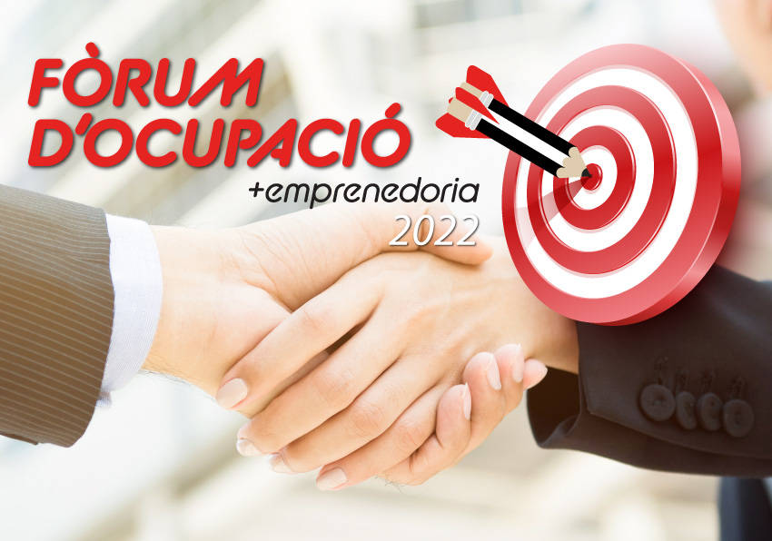 Graphic image of the Employment and Entrepreneurship Forum of the Universitat de València.