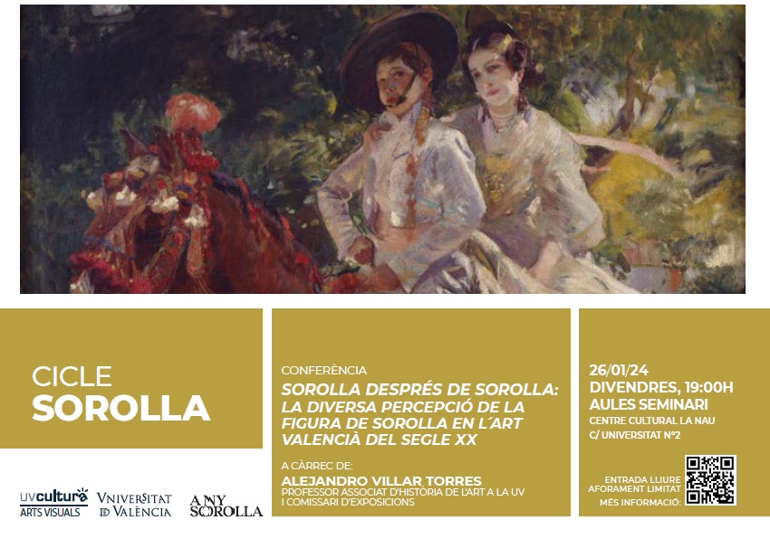 Cartell amb detall del quadre de Sorolla Grupa valenciana