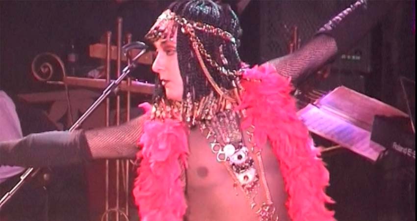 A person performing in a venue