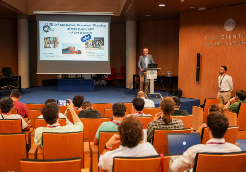 Un moment de la presentació del workshop OpenMolcas al Parc Científic UV.