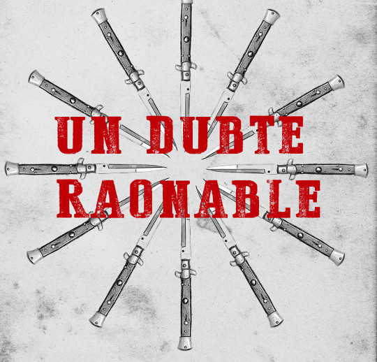 Cartell 'Un dubte raonable', Assaig Grup de Teatre de la Universitat.