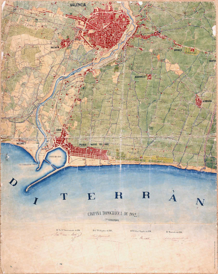Mapa antiguo de la ciudad de València