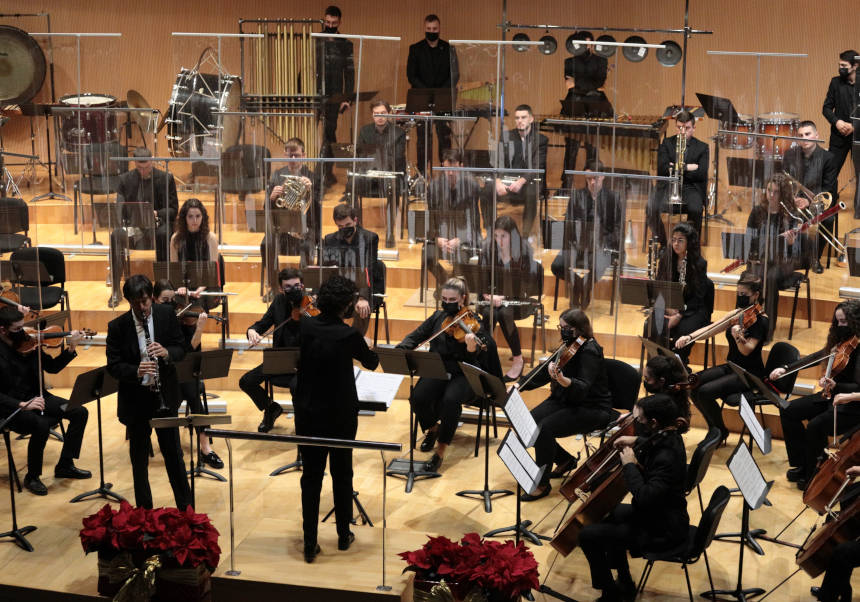 Concert de Nadal de l'Orquestra el passat desembre, amb el clarinetista Luis Fernández Castelló.