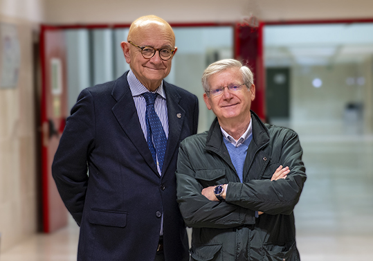 José Viña i Javier Chorro, coeditors de llibre i professors de Medicina de la Universitat de València