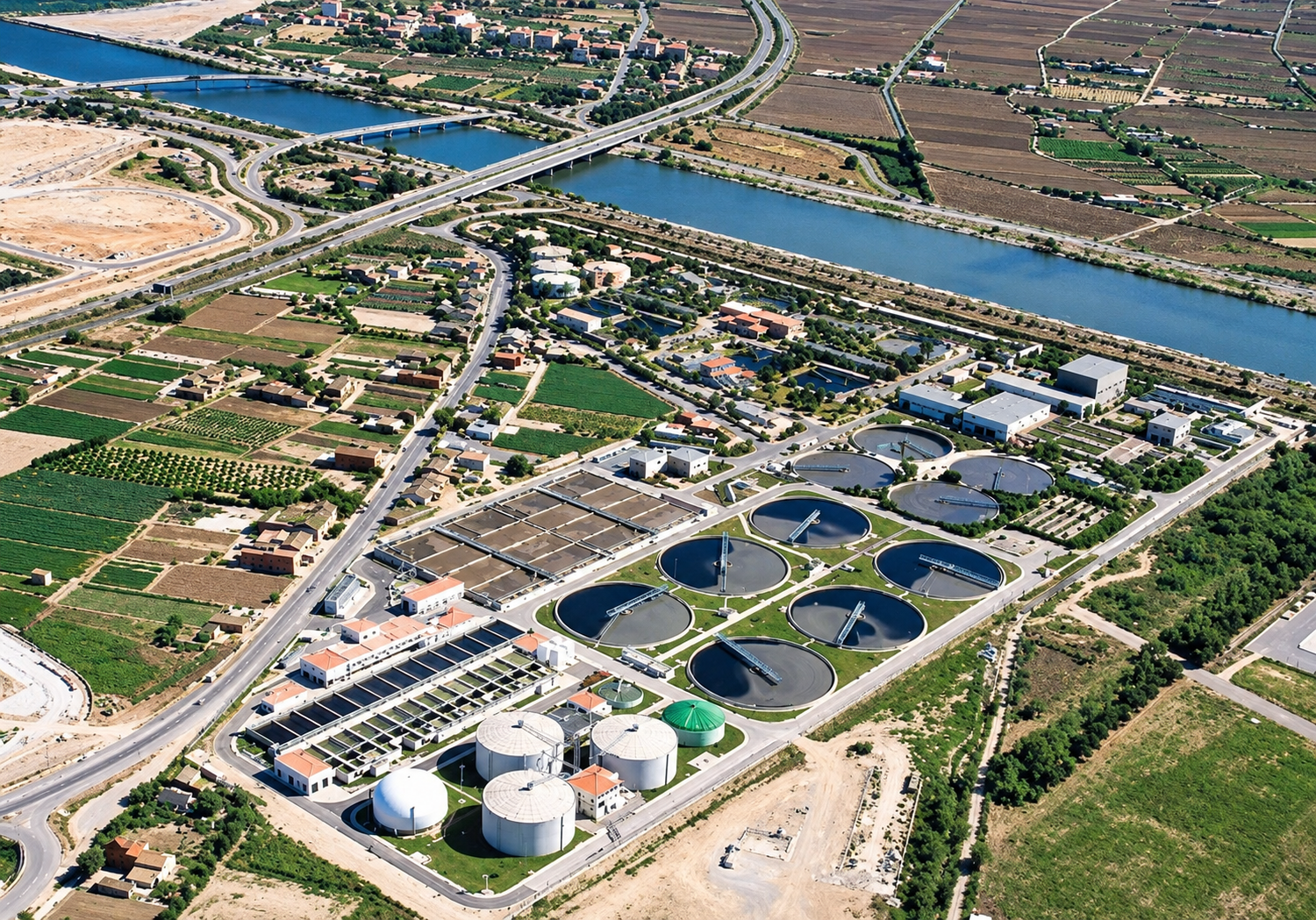 Wastewater treatment plant.