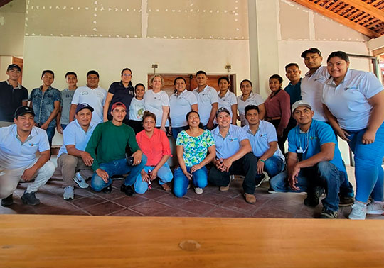 Foto de grupo del proyecto Ometepe-Nicaragua