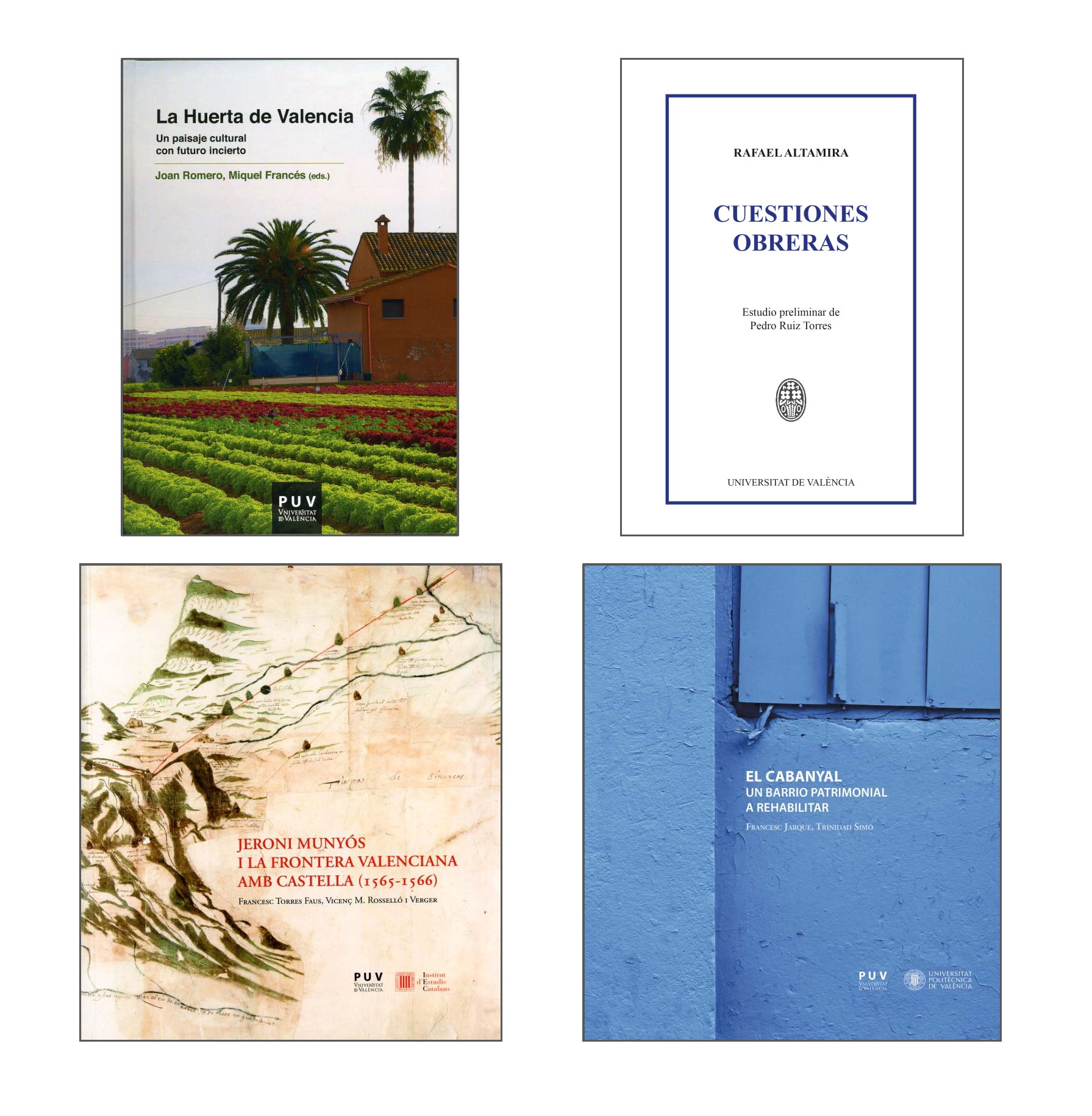 Cubiertas de los libros.