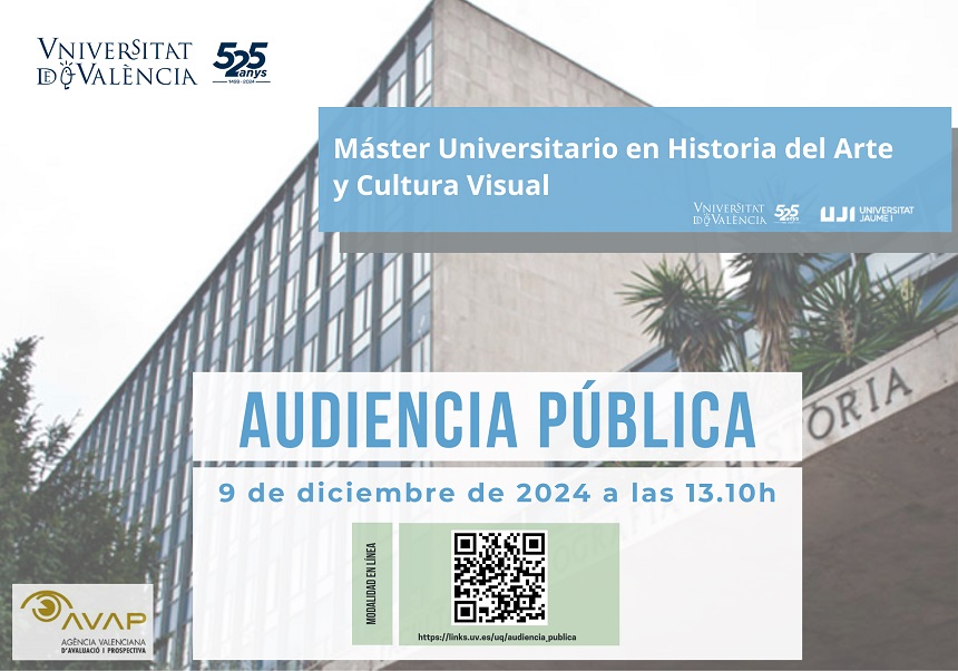 Audiencia pública del Máster Universitario en Historia del Arte y Cultura Visual