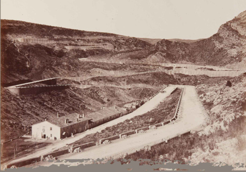 Sepia image of a path