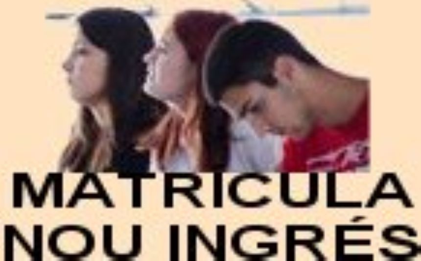 Matrícula  nou ingrés